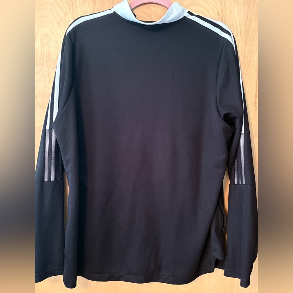 Adidas Black Track Jacket with White Stripes - Picture 7 of 8